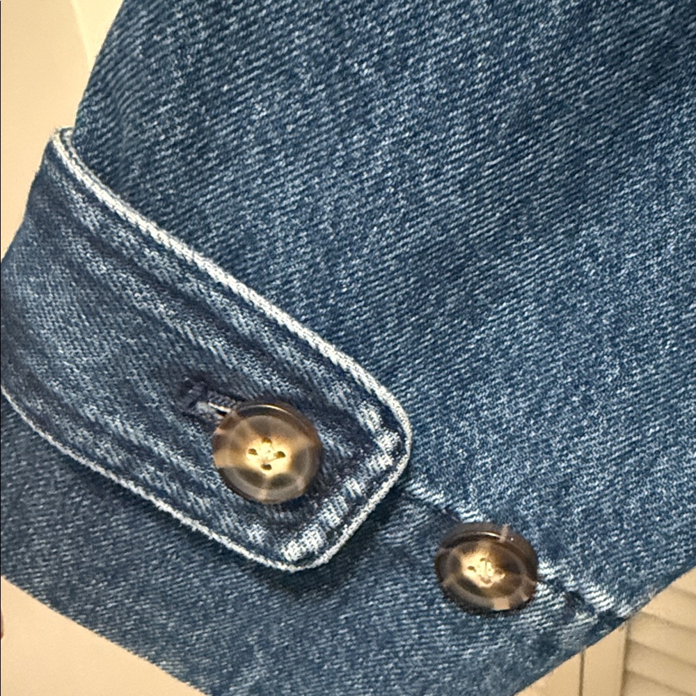 Madewell Blue Denim Trench Coat - Picture 6 of 6